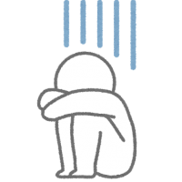 しょんぼりする人